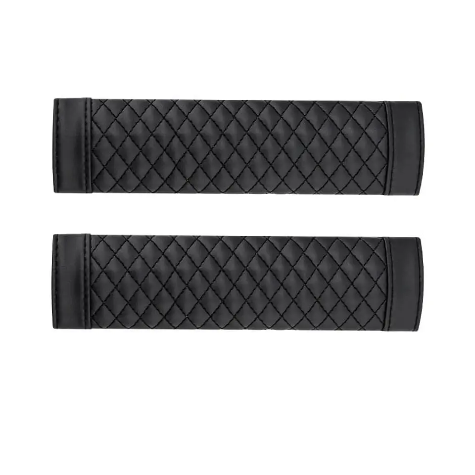 Liquidación x2 cubre cinturón de seguridad negro diseño hilo negro 15