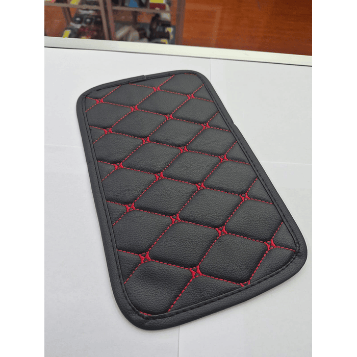 💥Oferta especial💥 Funda para apoyabrazos auto eco cuero universal hilo rojo 🚗  1