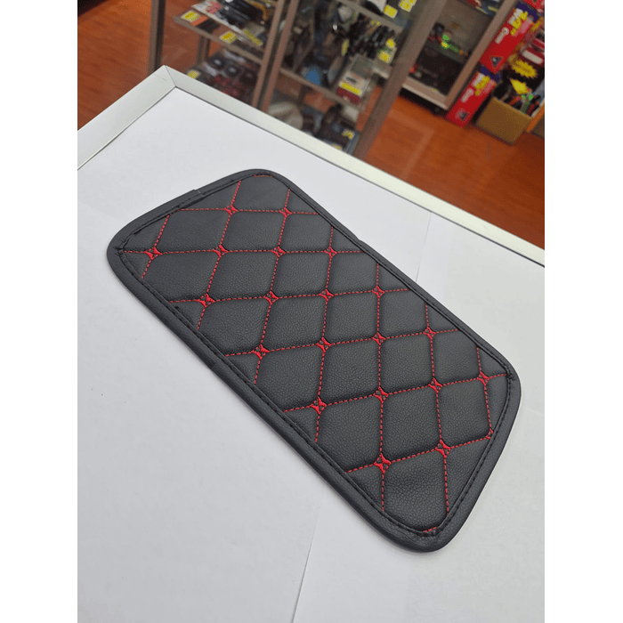 💥Oferta especial💥 Funda para apoyabrazos auto eco cuero universal hilo rojo 🚗  2