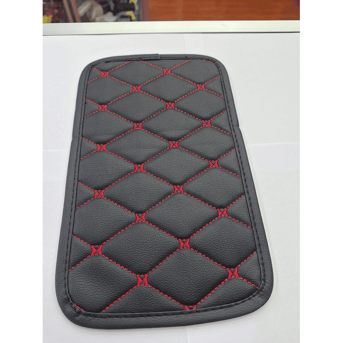 💥Oferta especial💥 Funda para apoyabrazos auto eco cuero universal hilo rojo 🚗  5