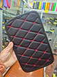 Funda para apoyabrazos auto eco cuero universal hilo rojo - Miniatura 11