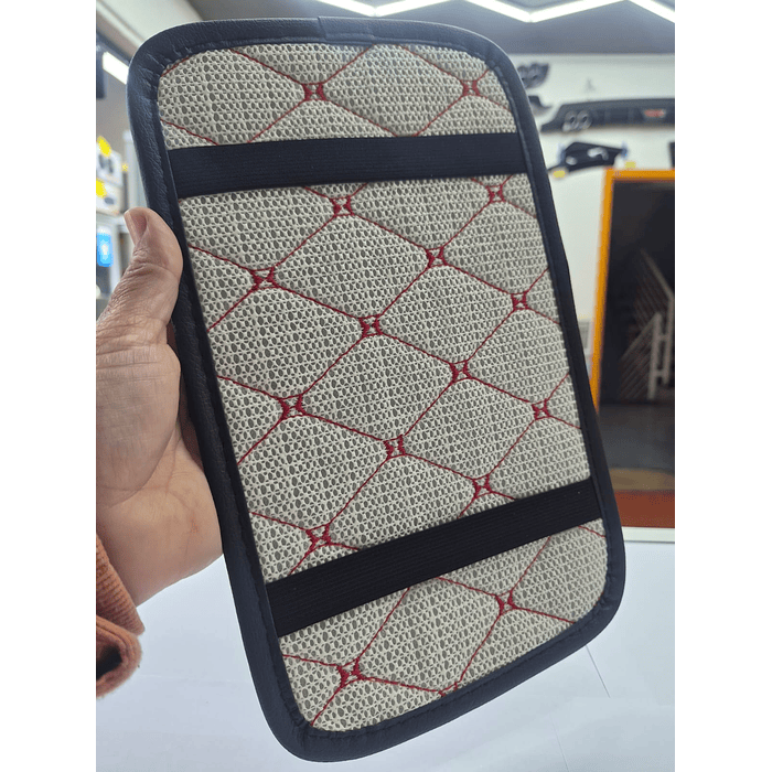 💥Oferta especial💥 Funda para apoyabrazos auto eco cuero universal hilo rojo 🚗  12