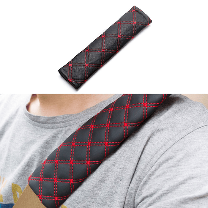 🔥 *¡LIQUIDACIÓN IMPERDIBLE!* 🔥   * X2 CUBRE CINTURÓN DE SEGURIDAD NEGRO DISEÑO HILO ROJO * 🚗💎 3