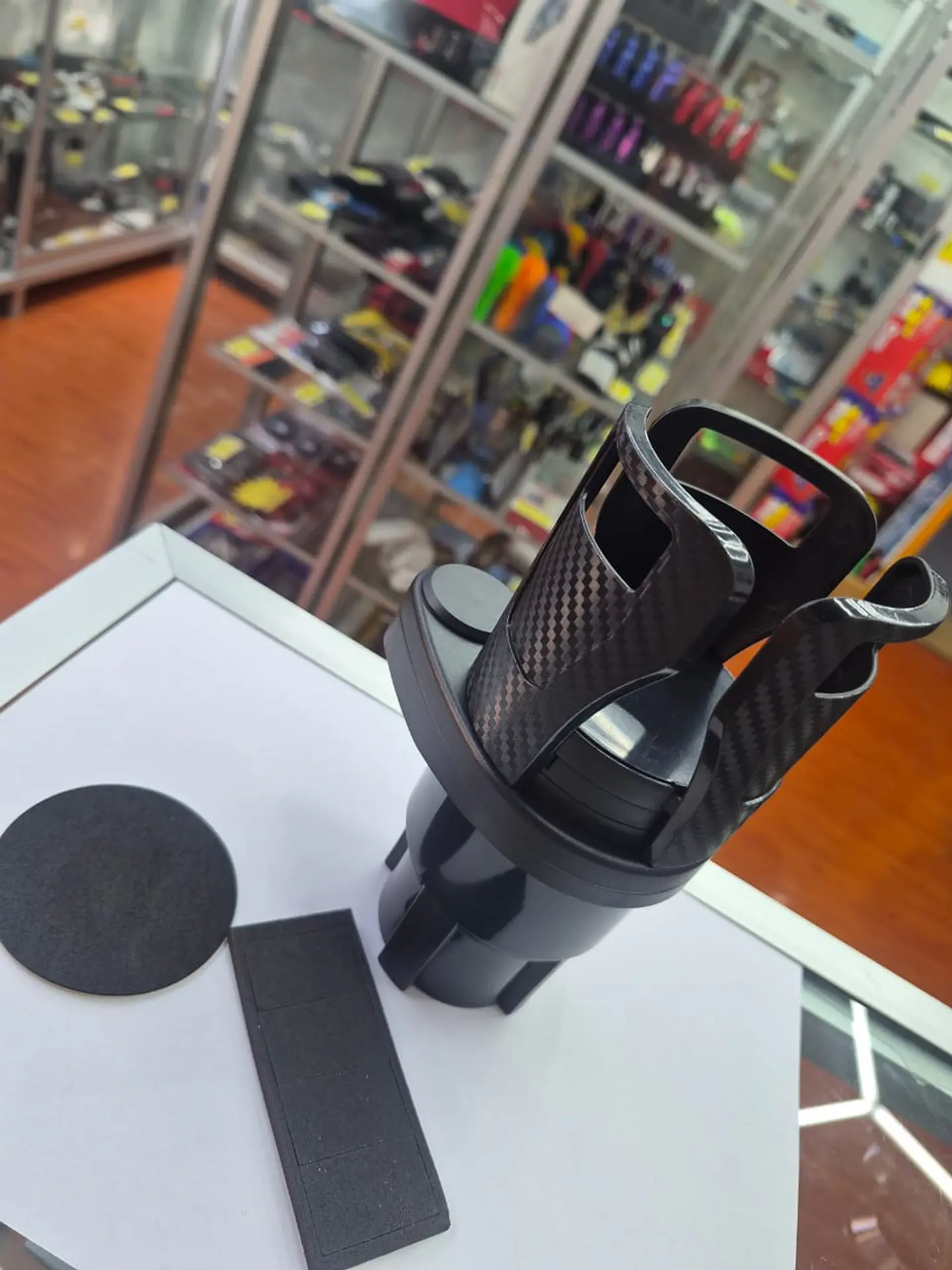 Portavasos Doble Auto Giratorio ajustable 2 en 1 base expansible 2
