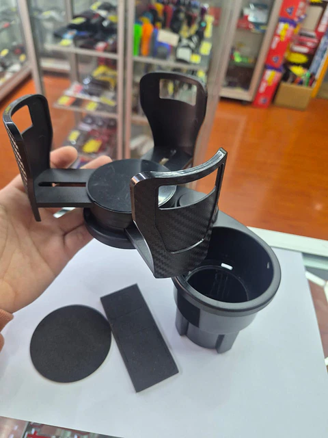 Portavasos Doble Auto Giratorio ajustable 2 en 1 base expansible