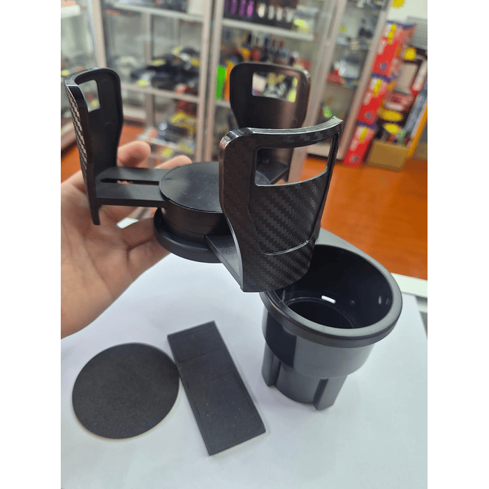 💥 Oferta liquidacion💥 Portavasos Doble Auto Giratorio ajustable 2 en 1 base expansible  3