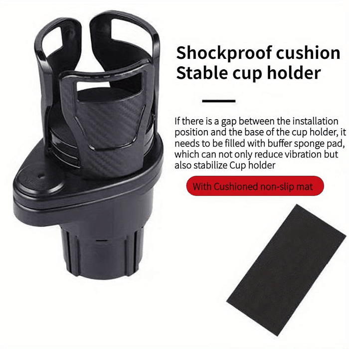 💥 Oferta liquidacion💥 Portavasos Doble Auto Giratorio ajustable 2 en 1 base expansible  4