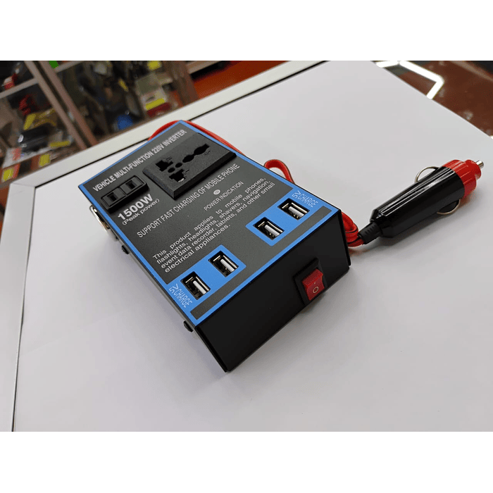 🔥 Oferta especial🔥 Inversor 1500W 12/24V a 110/220V con USB carga rápida 4