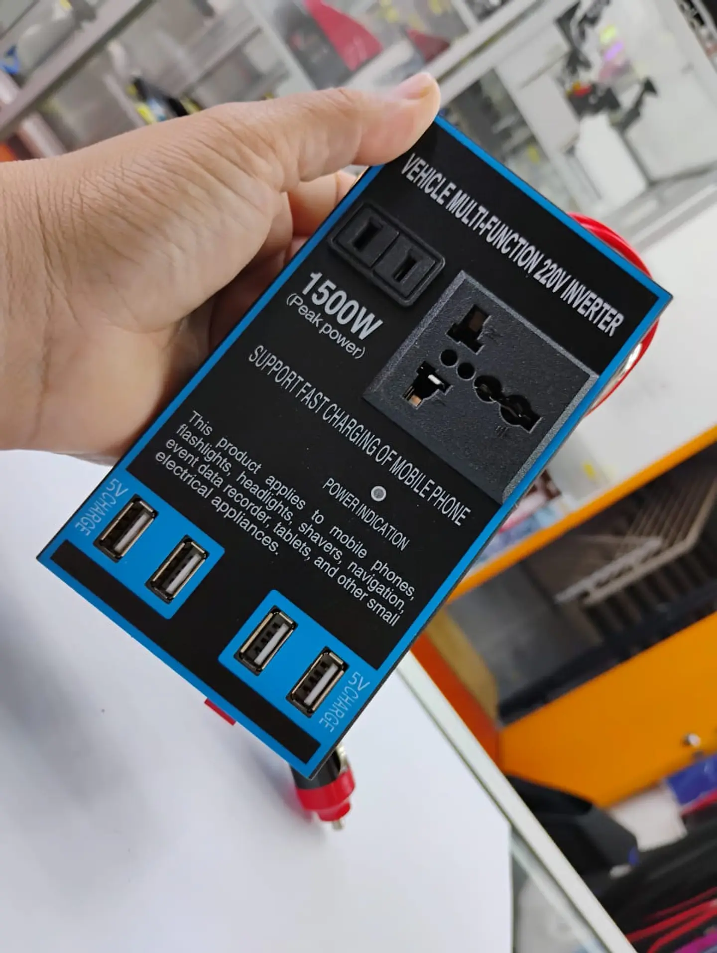 Inversor 1500W 12/24V a 110/220V con USB carga rápida 5