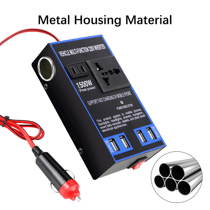 🔥 Oferta especial🔥 Inversor 1500W 12/24V a 110/220V con USB carga rápida 10