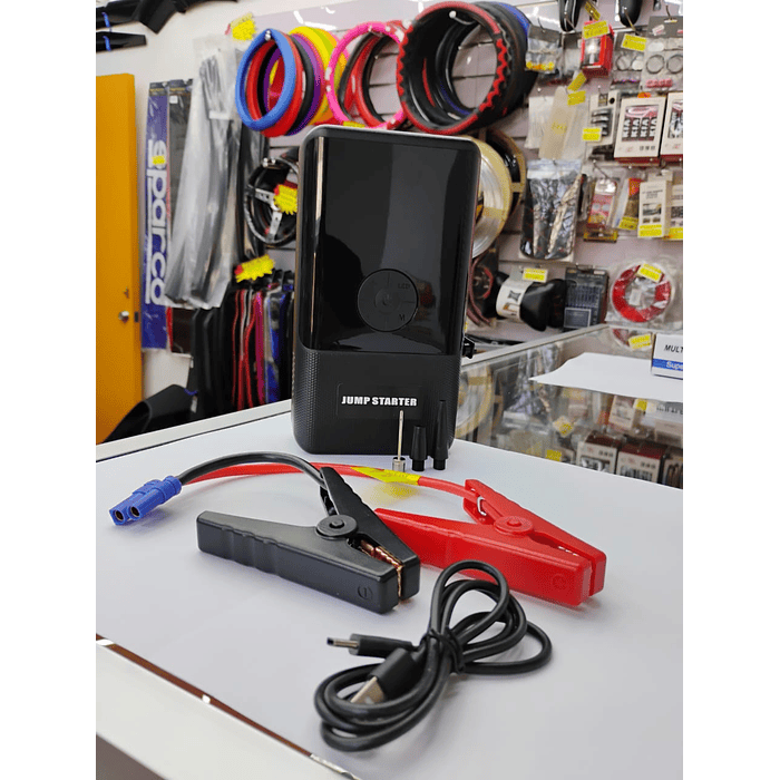 🌟Oferta especial🌟  Partidor inflador 12V portátil, arranque y energía auto de emergencia 1