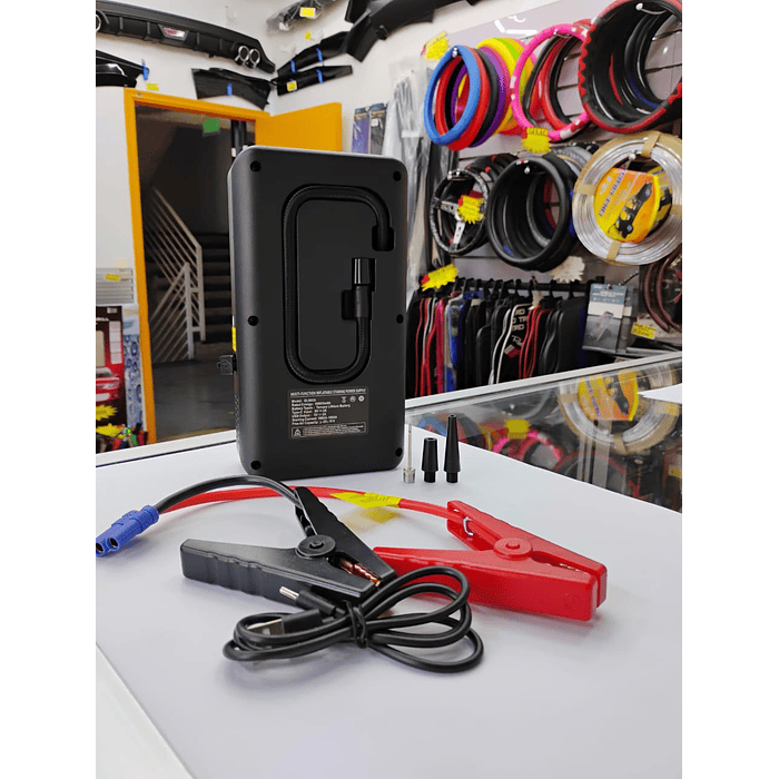 🌟Oferta especial🌟  Partidor inflador 12V portátil, arranque y energía auto de emergencia 12