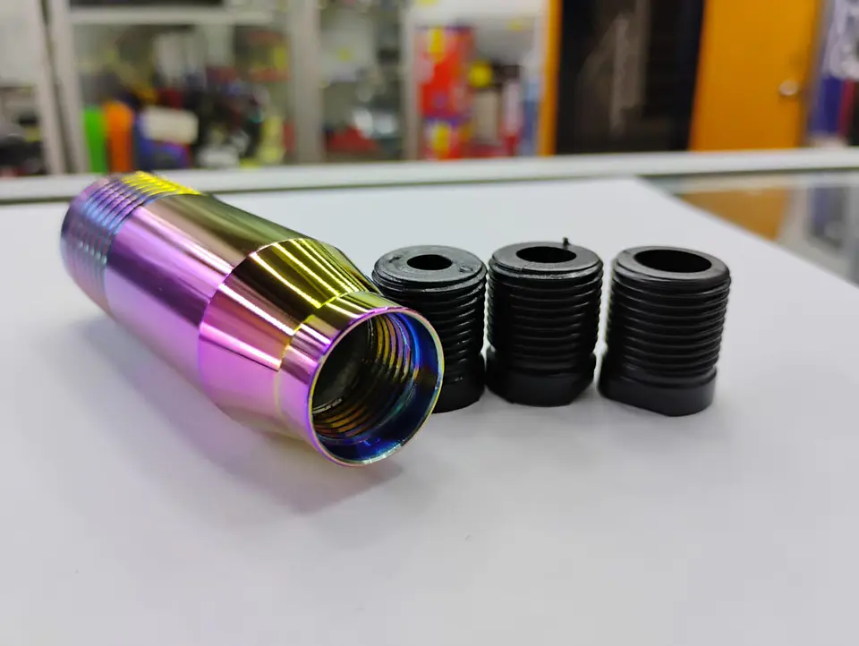Pomo Perilla de cambio universal metalico 8.5cm tornasol 3