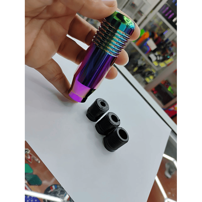 🌟Oferta especial 🌟  Pomo Perilla de cambio universal metalico 8.5cm tornasol 8