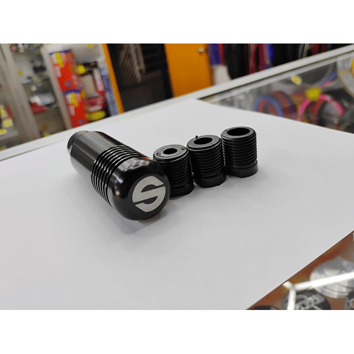 🌟Oferta especial 🌟  Pomo Perilla de cambio universal metalico 8.5cm Sparco negro 11