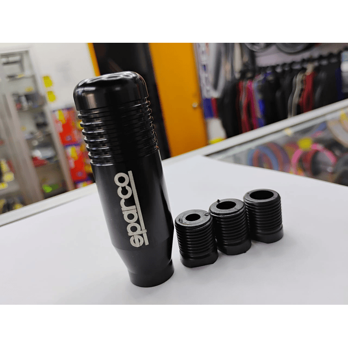 🌟Oferta especial 🌟  Pomo Perilla de cambio universal metalico 8.5cm Sparco negro 1