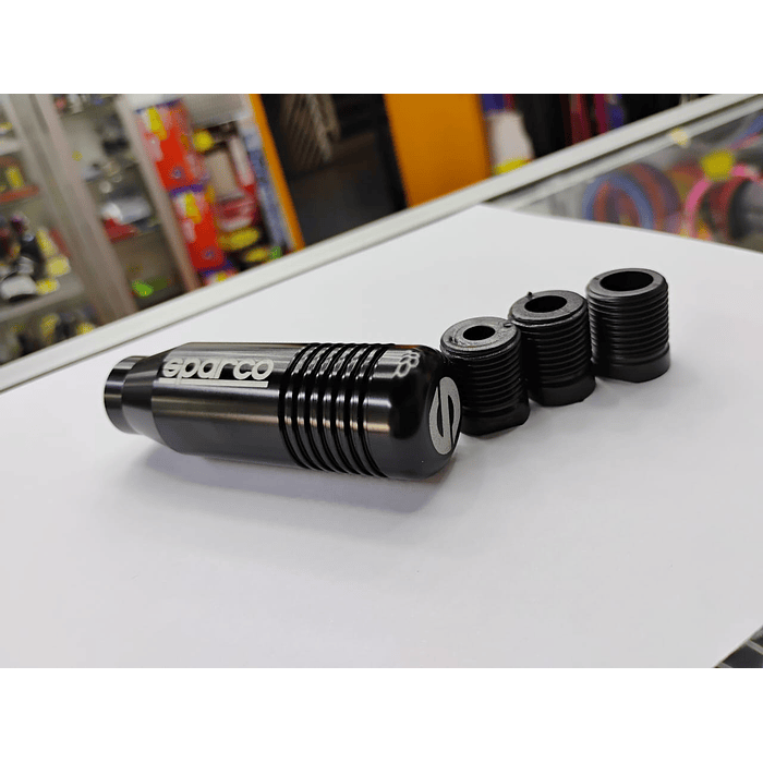 🌟Oferta especial 🌟  Pomo Perilla de cambio universal metalico 8.5cm Sparco negro 14