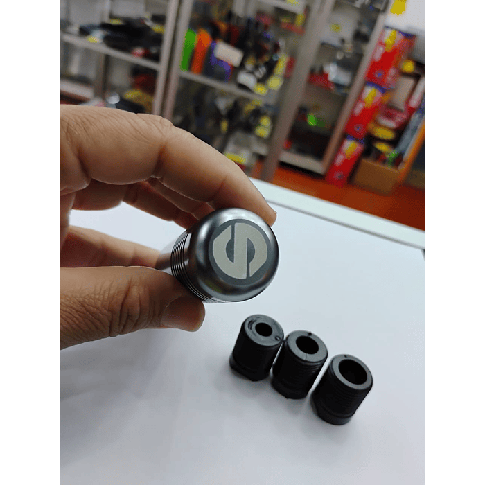 🌟Oferta especial 🌟  Pomo Perilla de cambio universal metalico 8.5cm Sparco gris grafito 3
