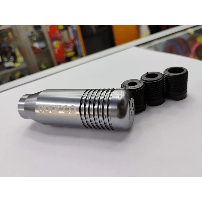 🌟Oferta especial 🌟  Pomo Perilla de cambio universal metalico 8.5cm Sparco gris grafito 4