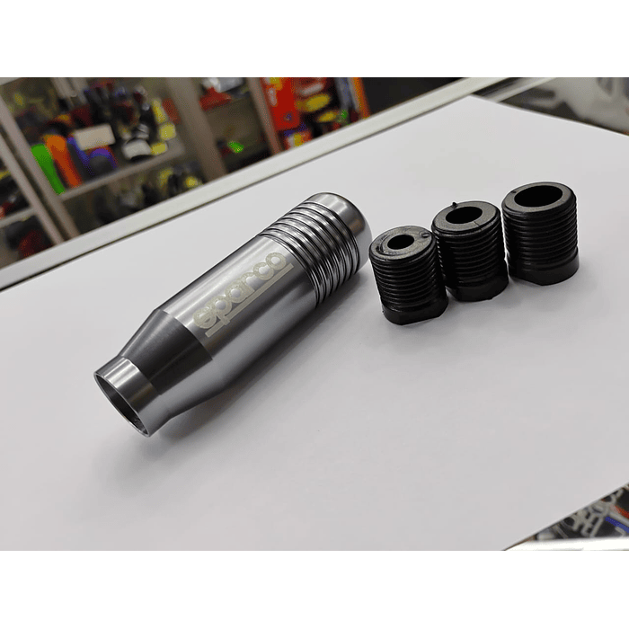 🌟Oferta especial 🌟  Pomo Perilla de cambio universal metalico 8.5cm Sparco gris grafito 6