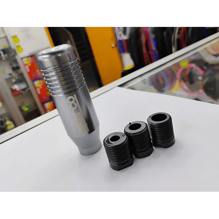 🌟Oferta especial 🌟  Pomo Perilla de cambio universal metalico 8.5cm Sparco gris grafito 7