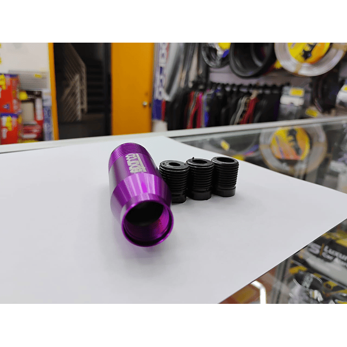 🌟Oferta especial 🌟  Pomo Perilla de cambio universal metalico 8.5cm Sparco Morado/purpura   4