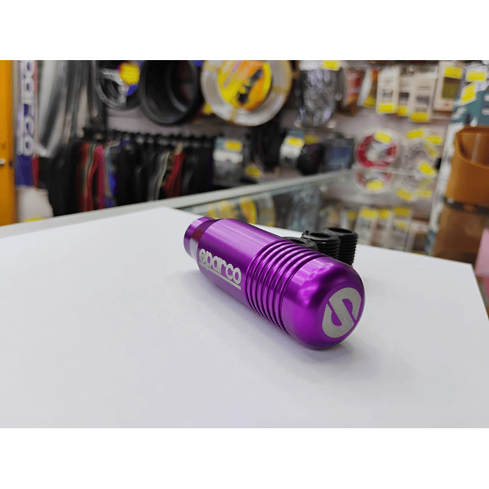 🌟Oferta especial 🌟  Pomo Perilla de cambio universal metalico 8.5cm Sparco Morado/purpura   6