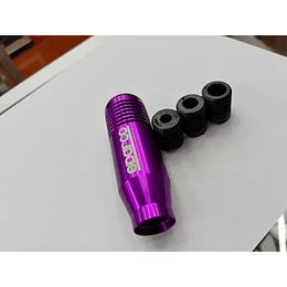 🌟Oferta especial 🌟  Pomo Perilla de cambio universal metalico 8.5cm Sparco Morado/purpura  