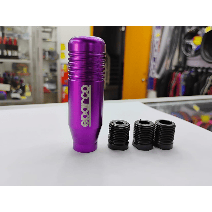 🌟Oferta especial 🌟  Pomo Perilla de cambio universal metalico 8.5cm Sparco Morado/purpura   8