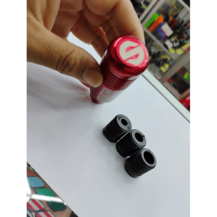 🌟Oferta especial 🌟  Pomo Perilla de cambio universal metalico 8.5cm Sparco Rojo 5