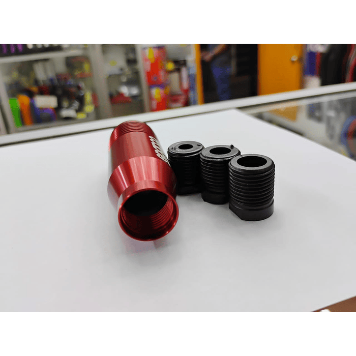 🌟Oferta especial 🌟  Pomo Perilla de cambio universal metalico 8.5cm Sparco Rojo 10