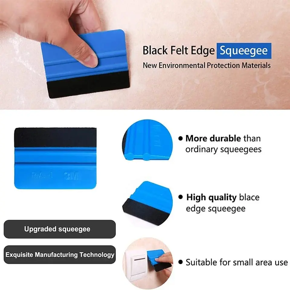 X1 Espátula squeegee con fieltro para vinilo y polarizado y wrap 10