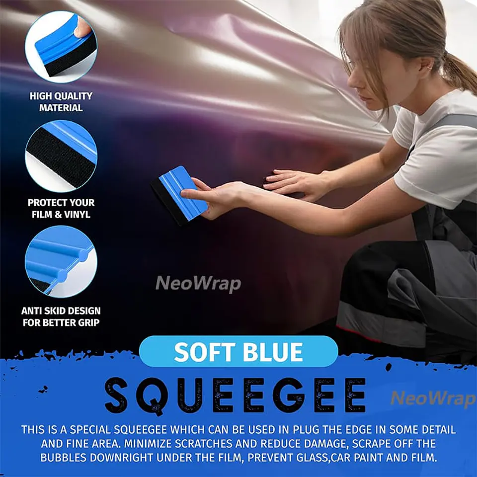X5 Espátula squeegee con fieltro para vinilo y polarizado y wrap 4