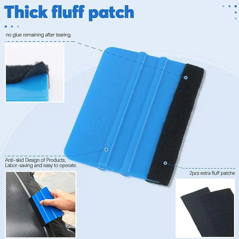X5 Espátula squeegee con fieltro para vinilo y polarizado y wrap 7