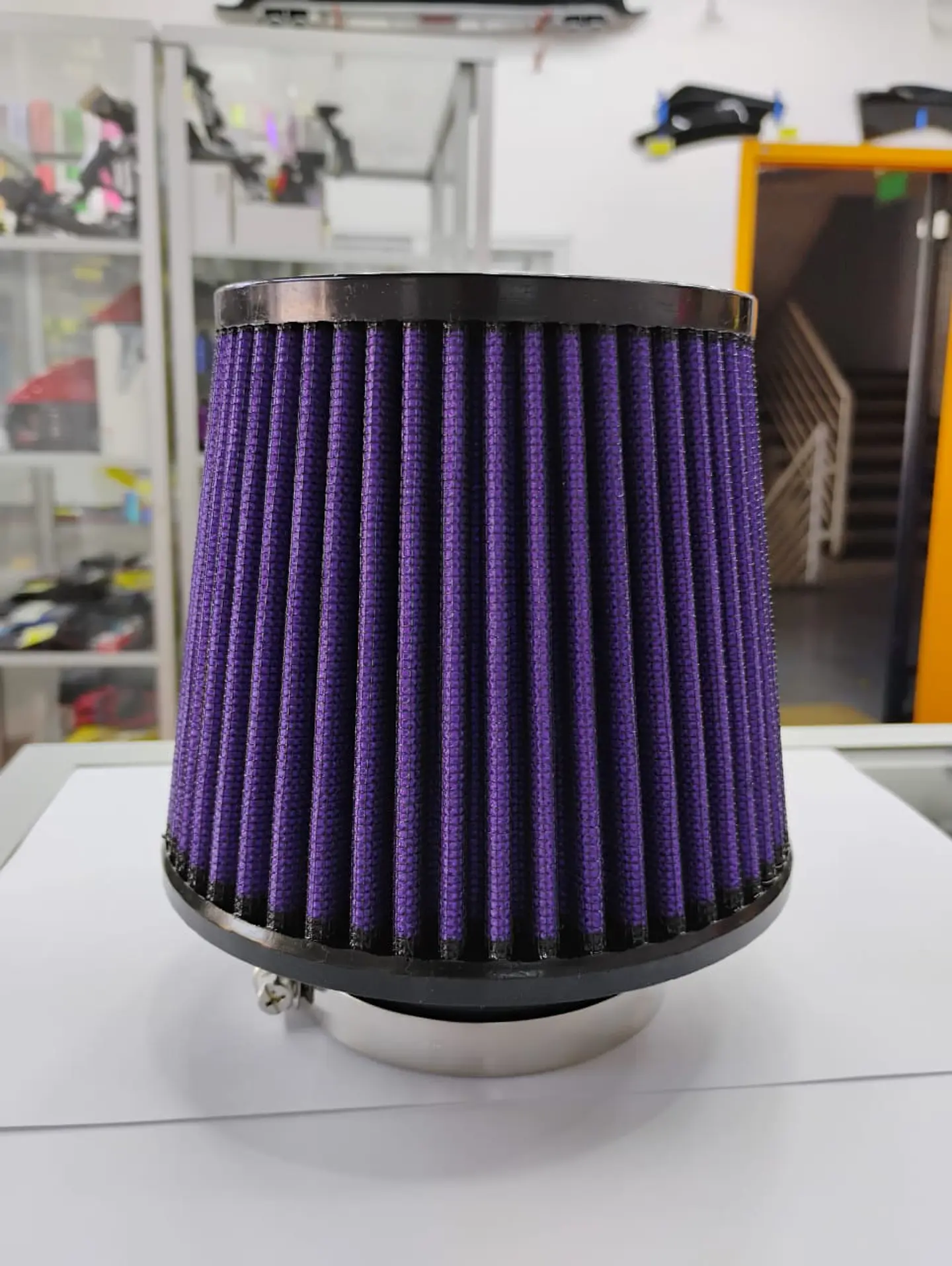 Filtro de aire de inducción cónico universal Morado 1