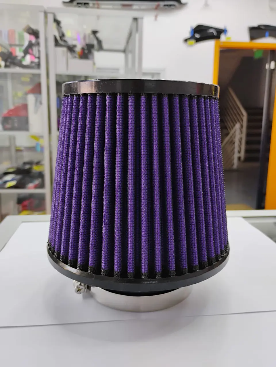Filtro de aire de inducción cónico universal Morado 1