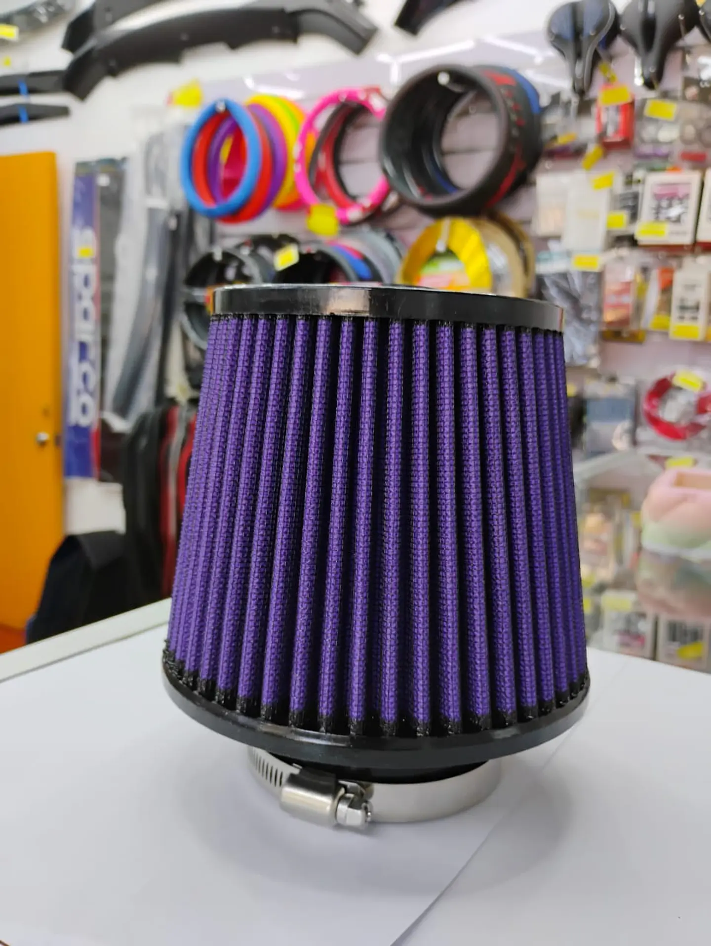 Filtro de aire de inducción cónico universal Morado 6