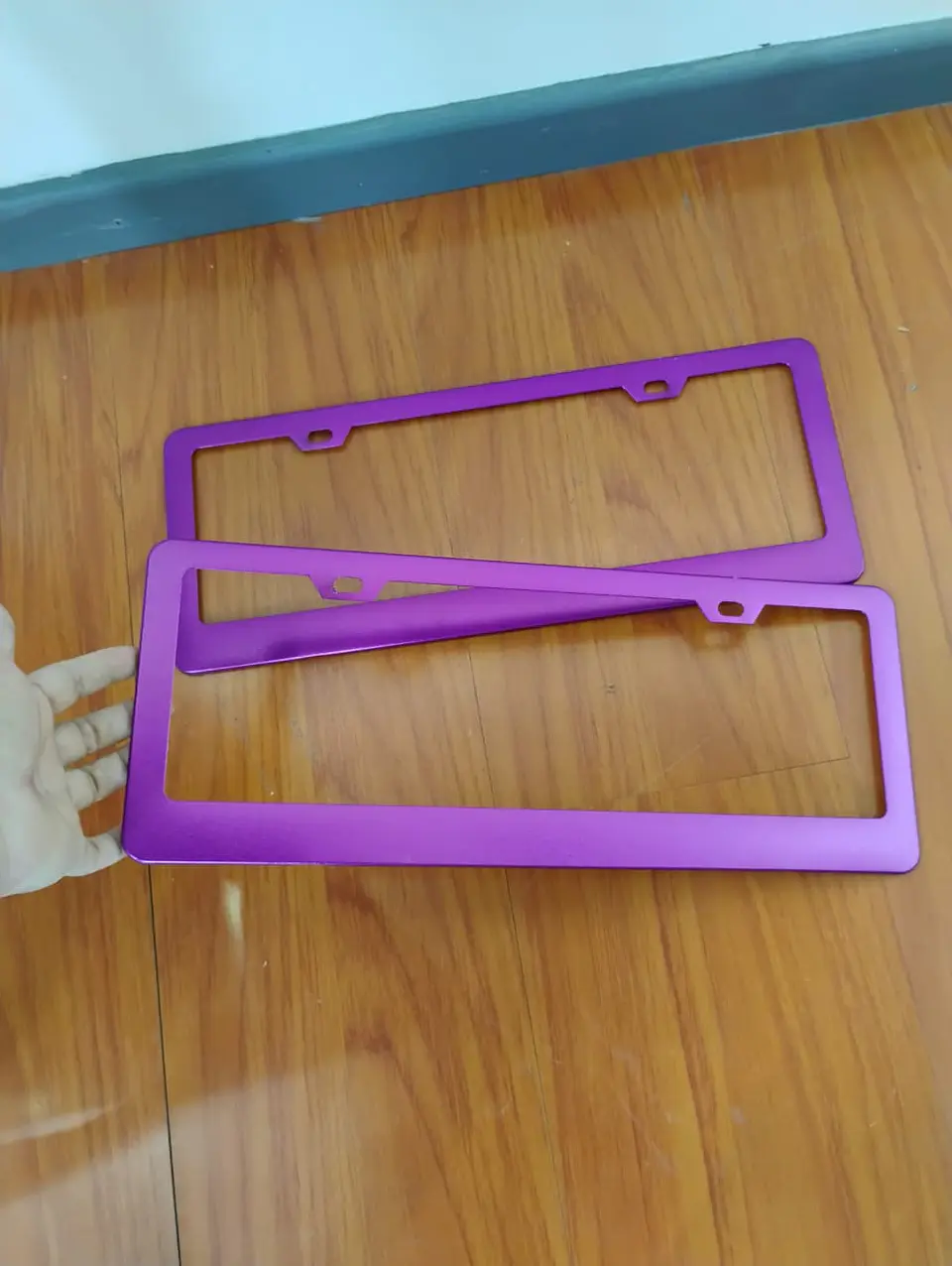 Par porta patentes/marco matrícula - Morado 1