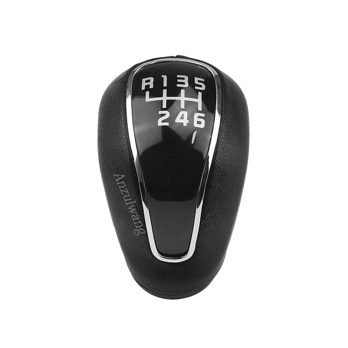 Pomo  perilla de Cuero para Palanca 6 Velocidades con reversa por primera negro con borde plata  🔥 Precio: $24990 pesos 7