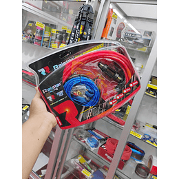 Kit de cables de amplificación para auto, Modelo Premium Número 8GA es ideal para hacer conexiones profesionales de tu amplificador de auto. Incluye kit de cables mas fusible