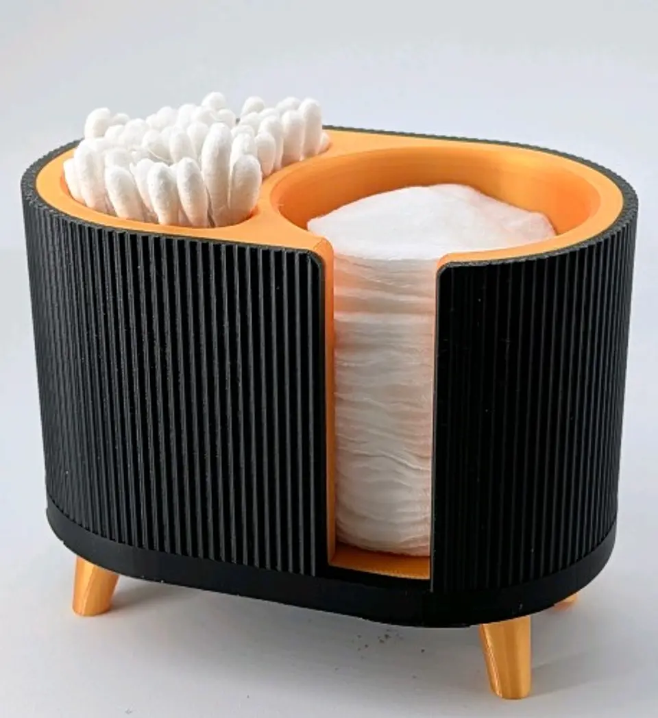Organizador para Discos de Algodón y Cotones medidas 9.3cm x 12.1cm x 13