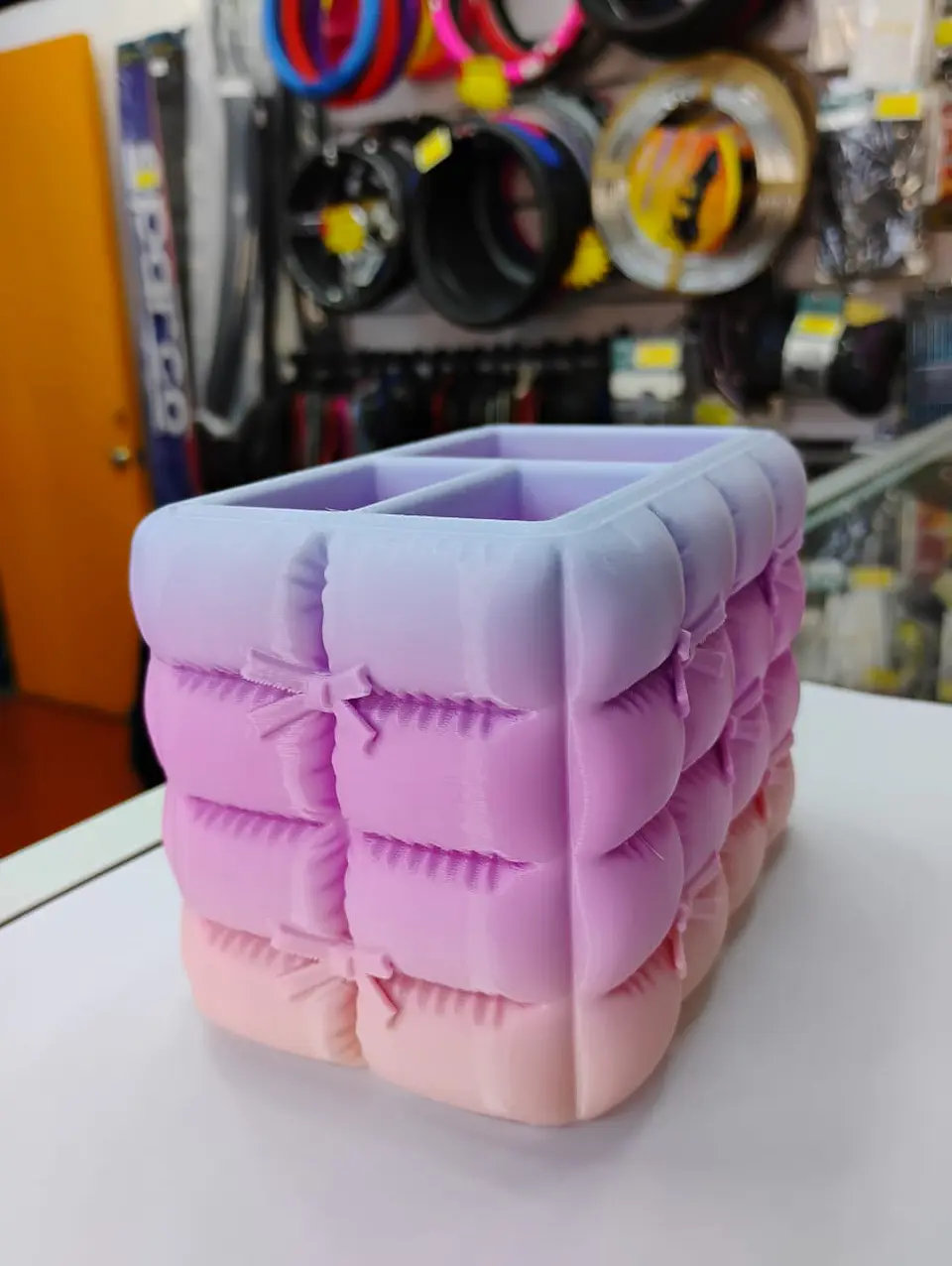 Organizador de Brochas Maquillaje Coquette Acolchado medidas 3