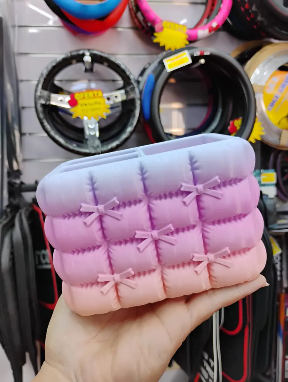 Organizador de Brochas Maquillaje Coquette Acolchado medidas 8