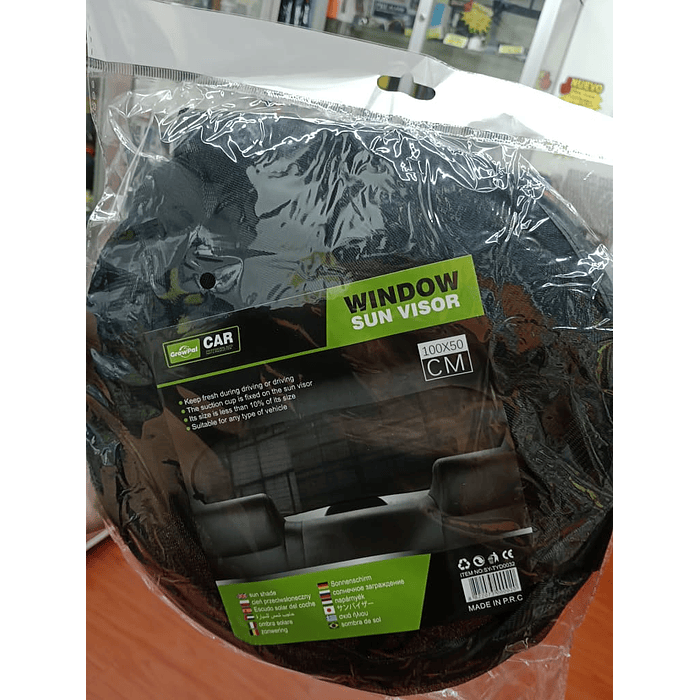 Cortina parasol plegable para ventana trasera Medidas: 100 cm x 50 cm 7