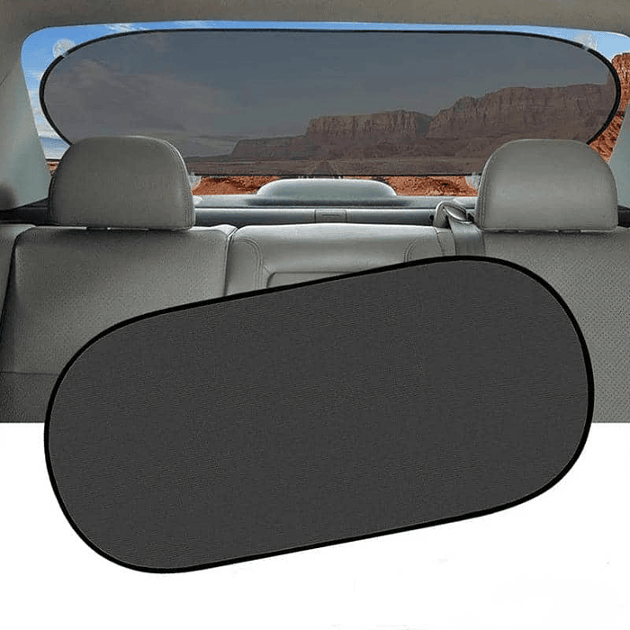 Cortina parasol plegable para ventana trasera Medidas: 100 cm x 50 cm 11