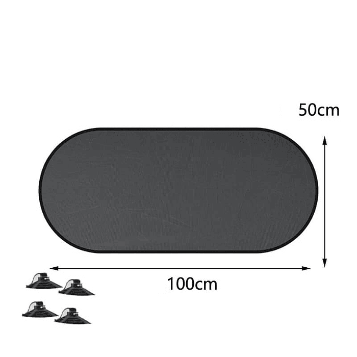 Cortina parasol plegable para ventana trasera Medidas: 100 cm x 50 cm 14