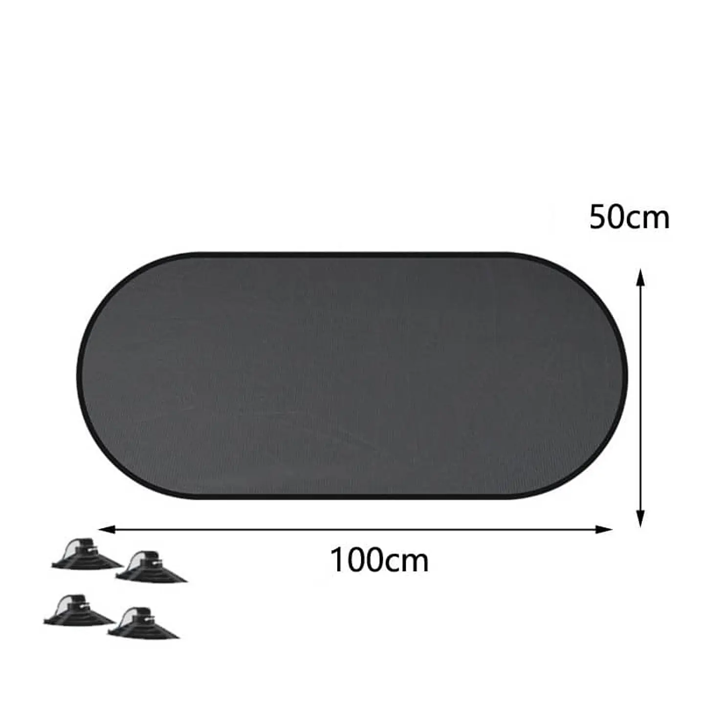 Cortina parasol plegable para ventana trasera Medidas: 100 cm x 50 cm 14