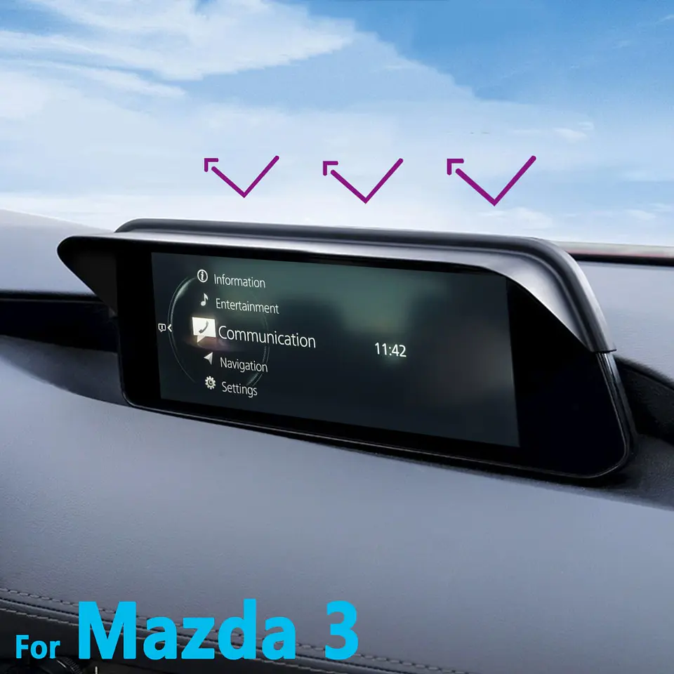 Visor parasol de pantalla Mazda 3 2019-2024 antirreflejo 14