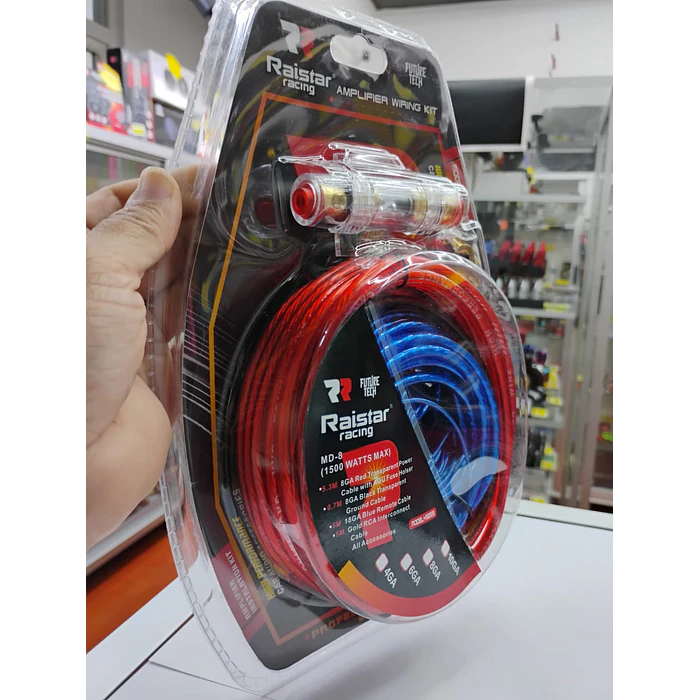 Kit de cables de amplificación para auto, Modelo Premium Número 8GA 4