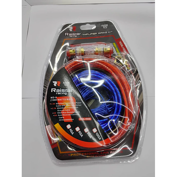 Kit de cables de amplificación para auto, Modelo Premium Número 8GA 6